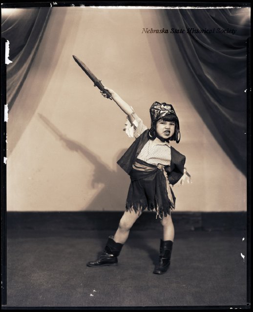 Dancer Betty Beh was a fierce pirate in 1929 and would have made a great museum interpreter. Image courtesy of the Nebraska State Historical Society