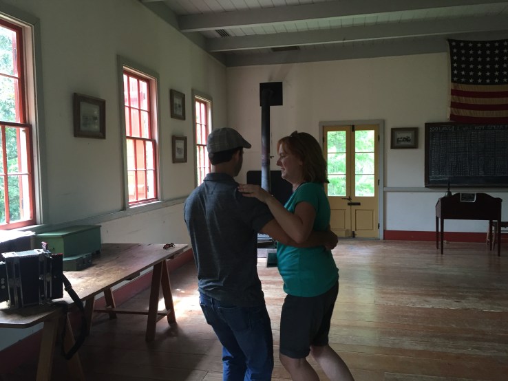 Susan Reckseidler takes a traditional Creole dancing lesson, complete with live accordion music